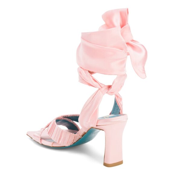 VALENTINA RANGONI Avorio Made In Italy Leather Leonessa Ankle Wrap Heels - Picture 2 of 2